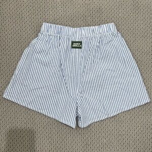 Daily Drills Seersucker Resort Shorts - Light Blue/White Stripe